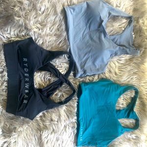 3 Ryderwear Sports Bras Size M